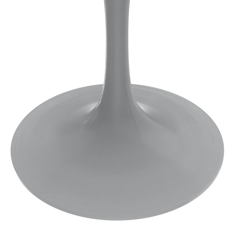 Verve 48" Round Dining Table with MDF Top and White Steel Base - 47.24