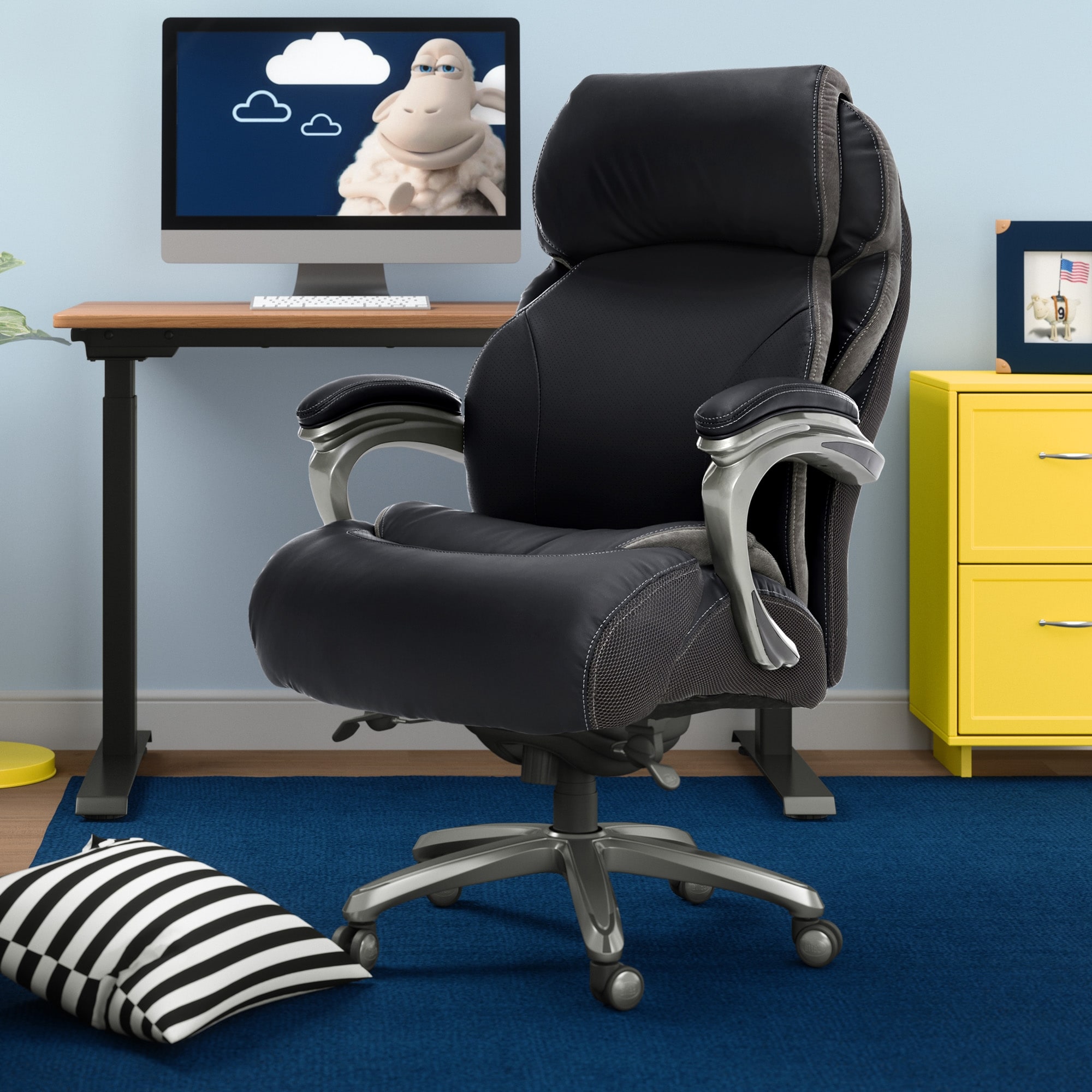 Serta Bryce Executive Office Chair with AIR Lumbar Technology and Layered  Body Pillows - On Sale - Bed Bath & Beyond - 9116644