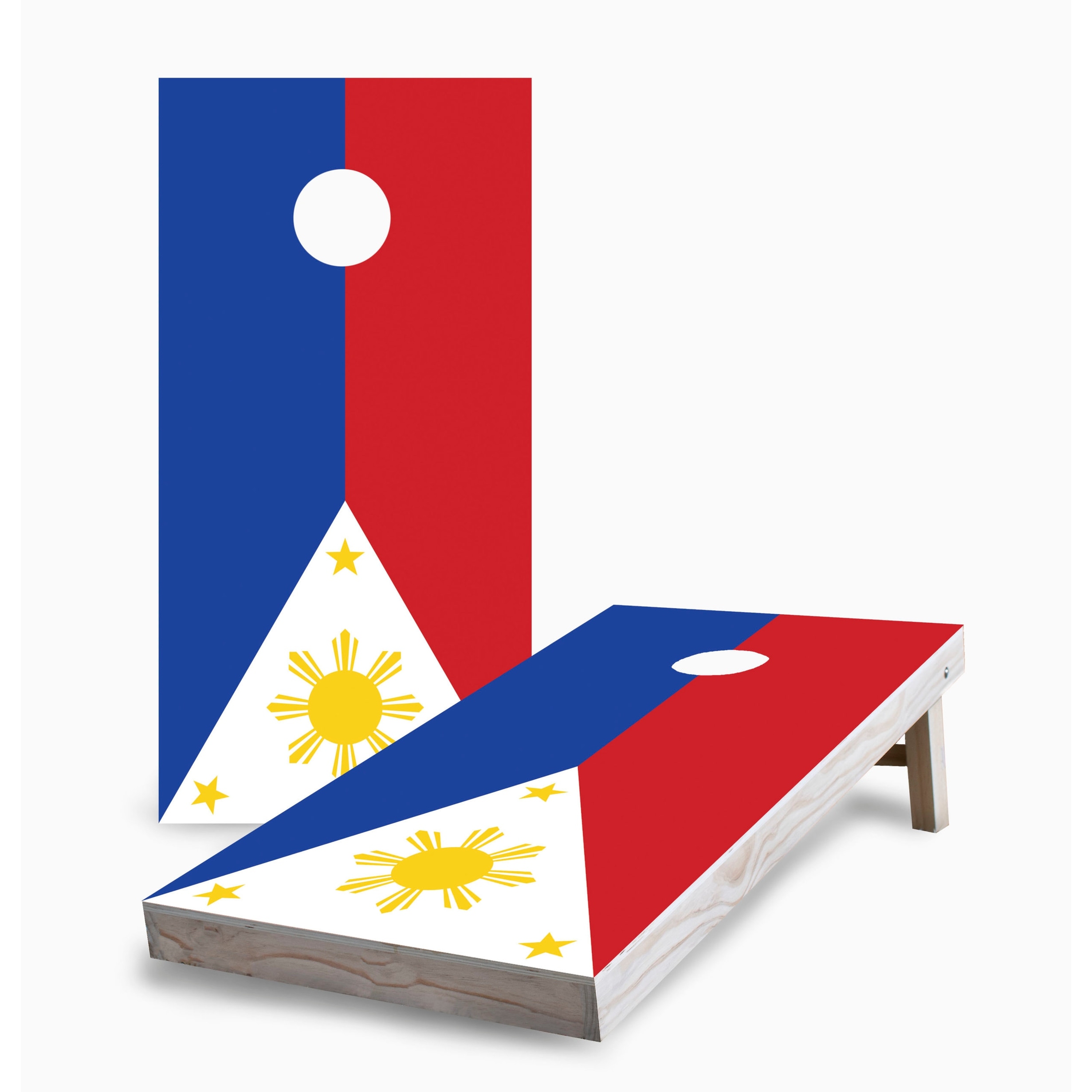 Philippine Flag Corn Hole Board Set with Carry Case