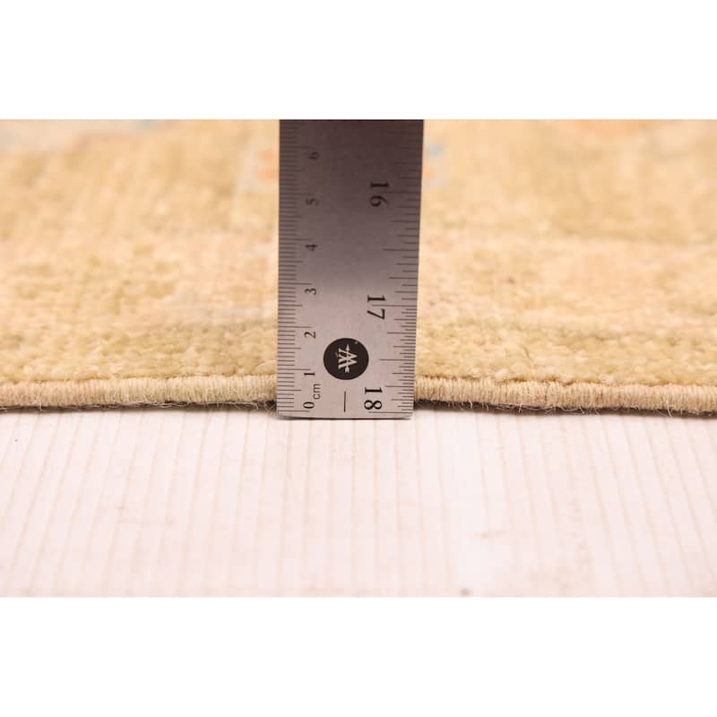 ECARPETGALLERY Hand-knotted Peshawar Oushak Olive Green Wool Rug - 8'1 x 9'10