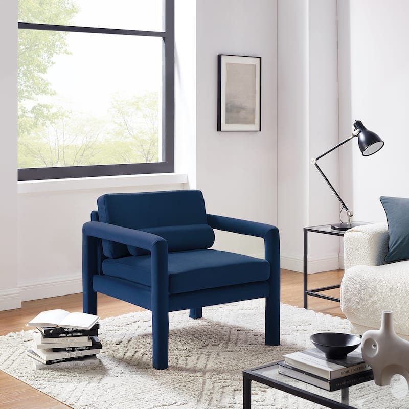 Art Leon Velvet Accent Armchair