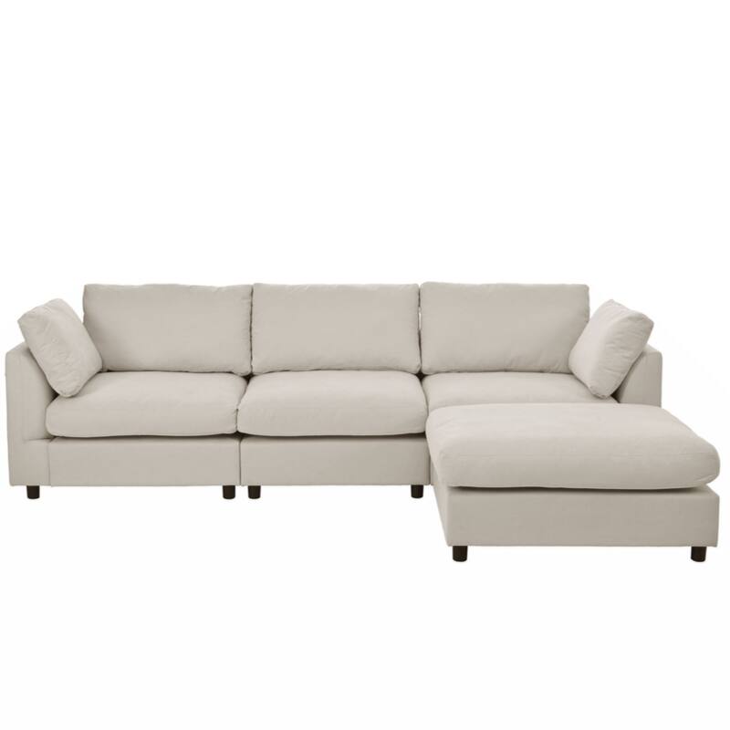 Upholstery Convertible Sectional Sofa, L Shaped Couch with Reversible Chaise