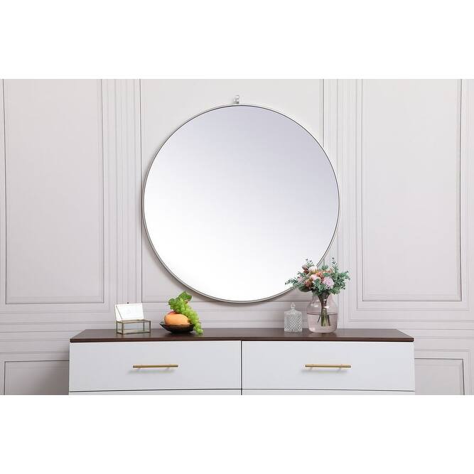 Elegant Lighting Eternity 39" Diameter Circular Beveled Metal Framed