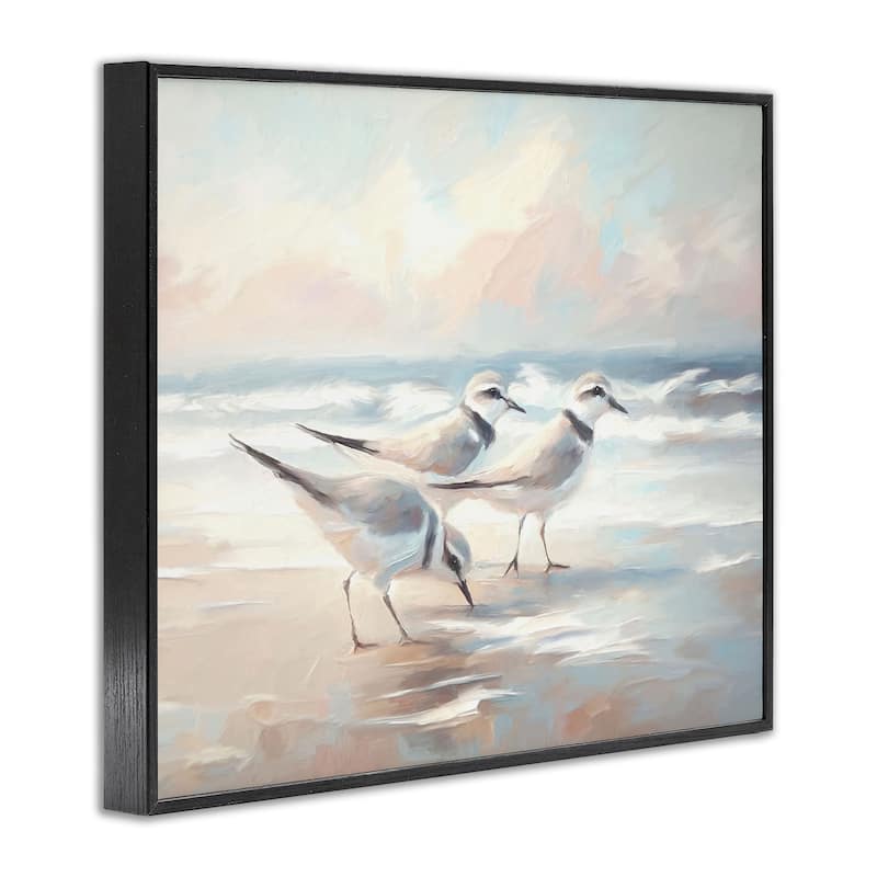 Stupell Sandpipers Under Warm Beach Sun Framed Giclee Art Design By Ramona Murdock