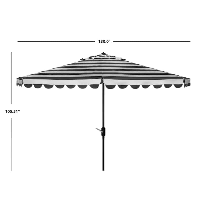 SAFAVIEH Outdoor Jaylee 11Ft Round Crank Umbrella