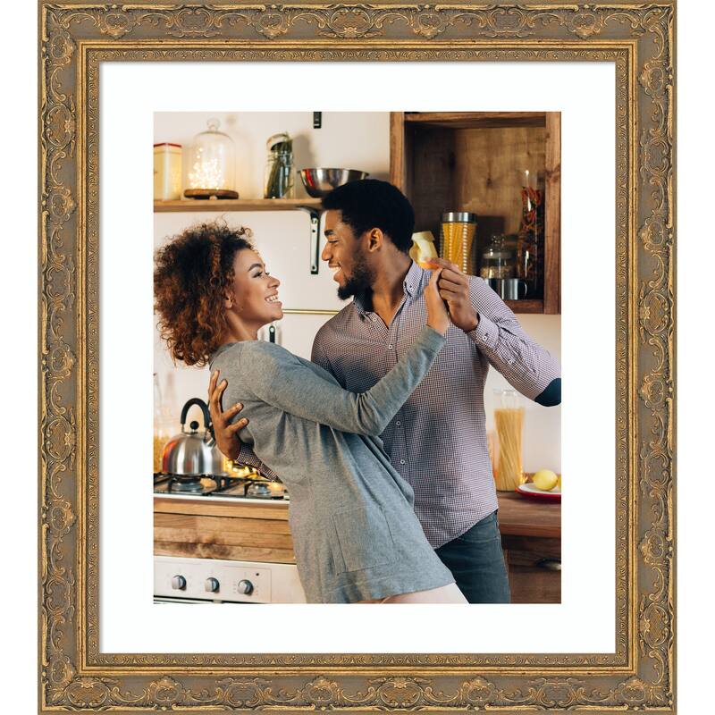 Filigree Picture Frame, Photo Frame - 20x24 Matted to 16x20 - Filigree Gold