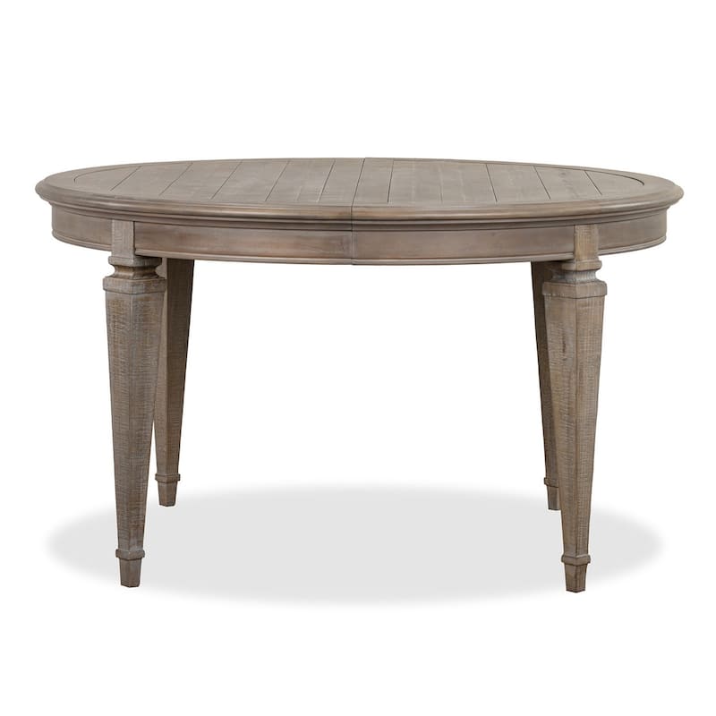 Magnussen Home Lancaster Dovetail Grey Extendable Round Dining Table - 52''W x 52''D x 30''H
