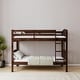 preview thumbnail 2 of 8, Meble Furniture Noah Bunk Bed (79"W x 62"H) - Modern Kids Twin Over Twin Walnut