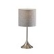 preview thumbnail 7 of 6, Leslie Table Lamp Brushed Steel
