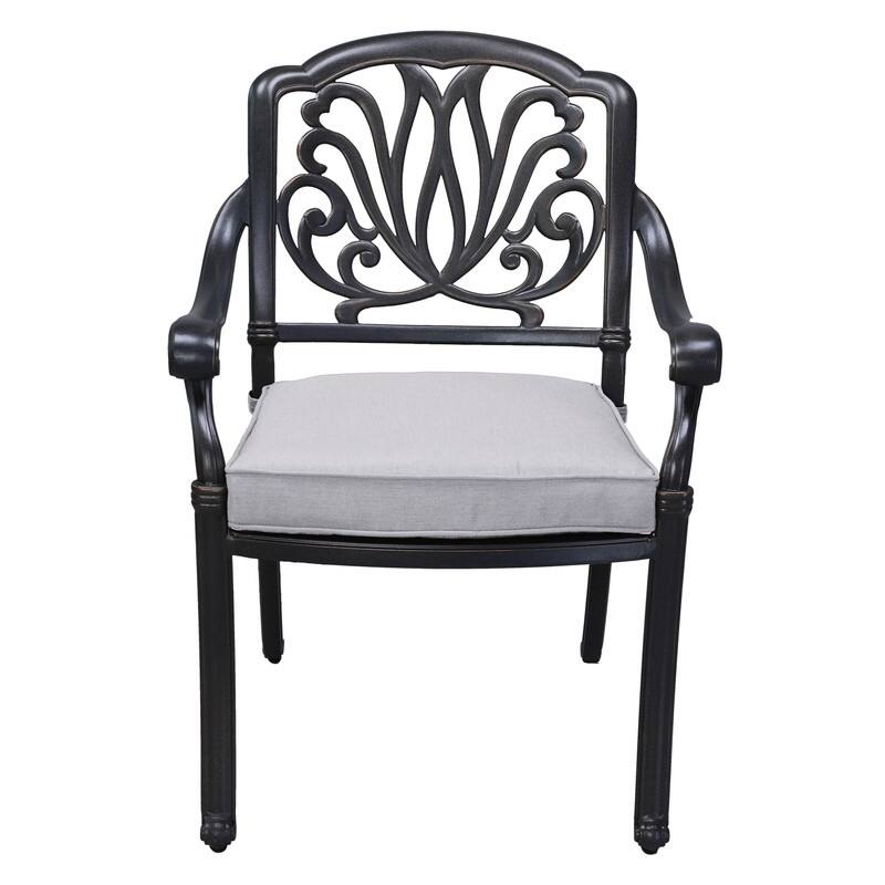 Saybrook Powder-coated Aluminum Arm Chair with Cushion, Set of 2