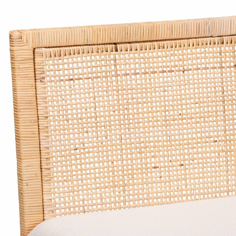 Kalimantan Bohemian Light Honey Rattan 2-Piece Banquette Set