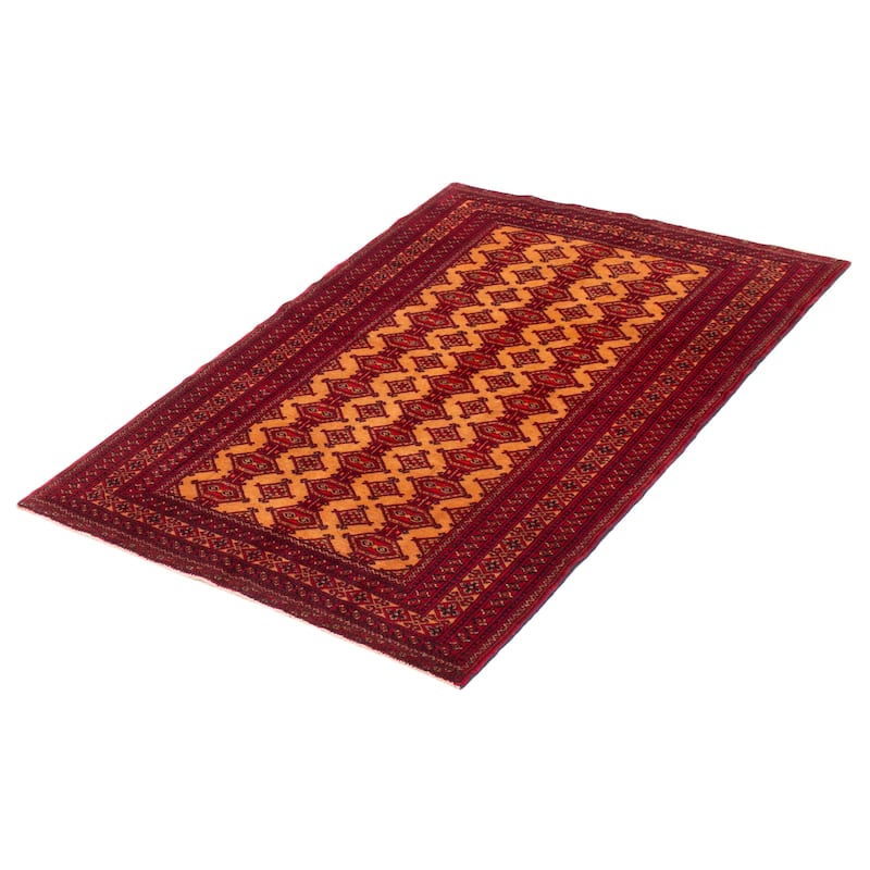 Teimani Red Rug 4'2" x 6'2" - 4'2 x 6'2