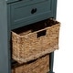 preview thumbnail 15 of 87, Cream, Teal, White or Brown Wood 2 Baskets and 1 Drawer Storage Unit - 16 x 13 x 28