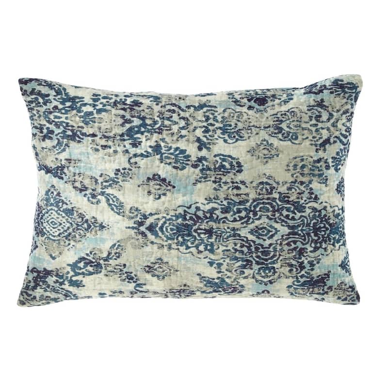 Cottage Home Lina Cotton Linen Peacock Pillow Sham - King