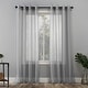 preview thumbnail 79 of 103, No. 918 Emily Voile Sheer Grommet Curtain Panel, Single Panel 59x84 - Silver