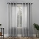 preview thumbnail 38 of 105, No. 918 Emily Voile Sheer Grommet Curtain Panel- Single Panel 59x108 - Silver Gray