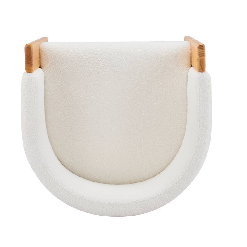 Christopher Knight Home - White Haven - Modern Upholstered Dining Armchairs with Natural Rubber Wood Frame, Set of 2