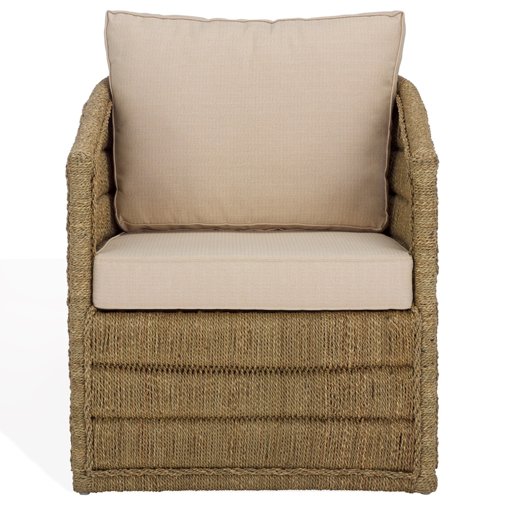SAFAVIEH Couture Aikan Woven Seagrass Accent Chair - 29"W x 32"D x 32"H