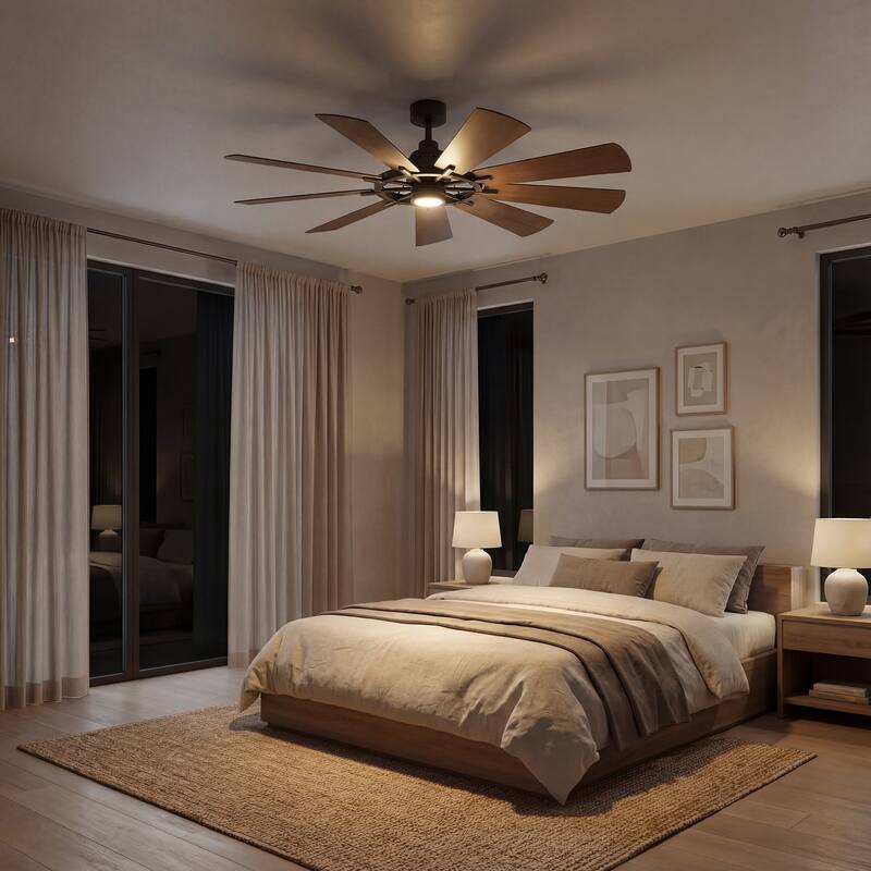 Gentry 65-inch LED Ceiling Fan (3-finish options)