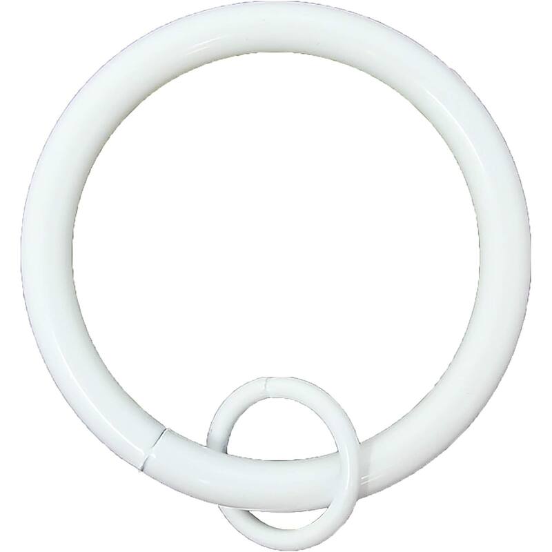 Set of 14 Solid Metal Window Drapery Curtain Panel Ring with Eyelet, 1.5" Inner Diameter, Fits Up to 1.25" Rod