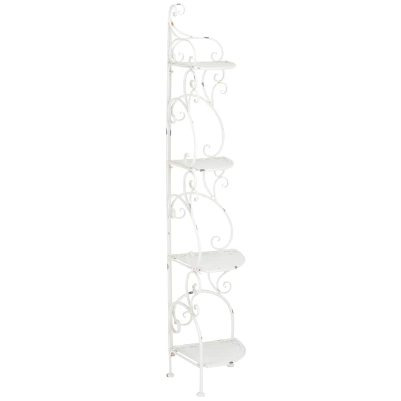 SAFAVIEH Outdoor Cielo 60" 4-Tier Corner Shelf - 13" W x 13" D x 60" H - 13Wx13Dx60H