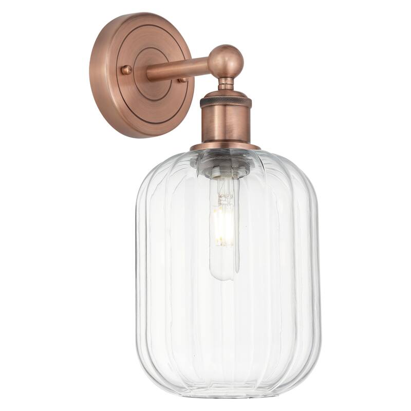 Innovations Lighting 616-1W-14-7 Preston Sconce Preston 14" Tall Wall - Antique Copper / Clear