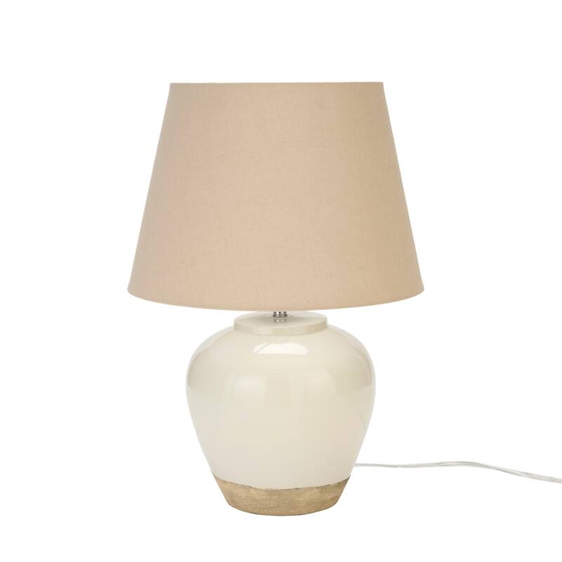 Nourison 20" Rustic Ceramic Pot Table Lamp