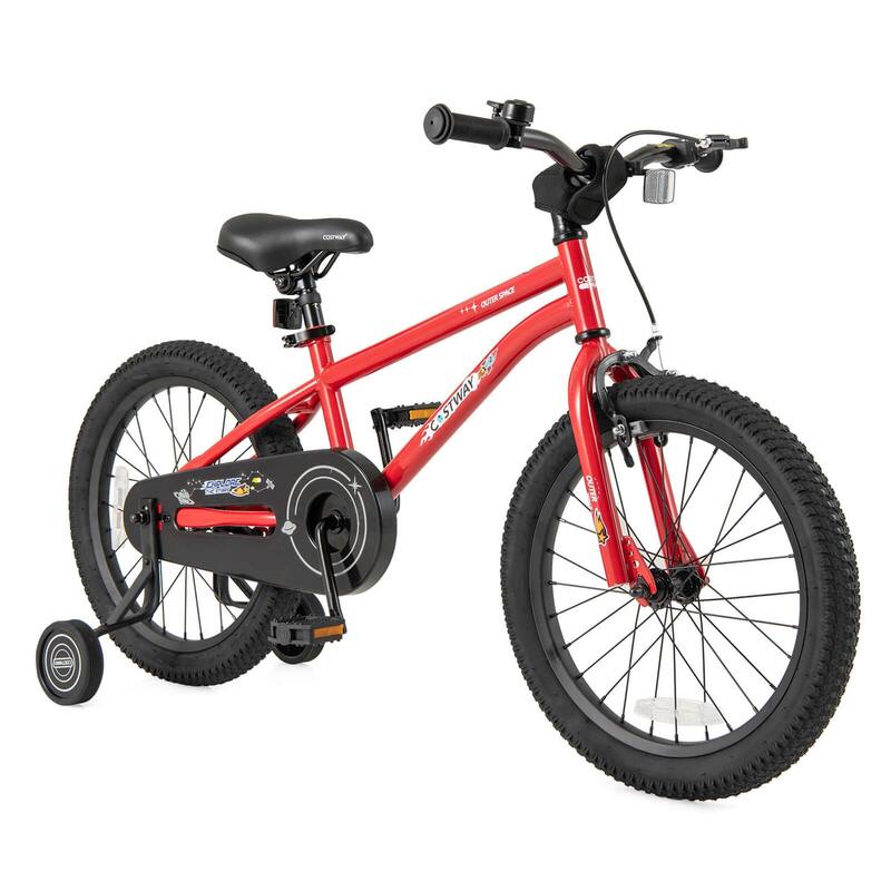 Costway 14/16/18-Inch Kid’s Bike for 4-7 Years Old with Adjustable - See Details - Red-18-Inch