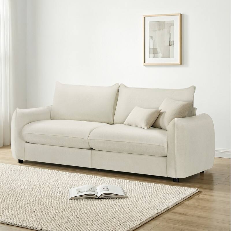 Spruce & Spring 2 Seat High Back Loveseat Sofa for Living Room - Linen