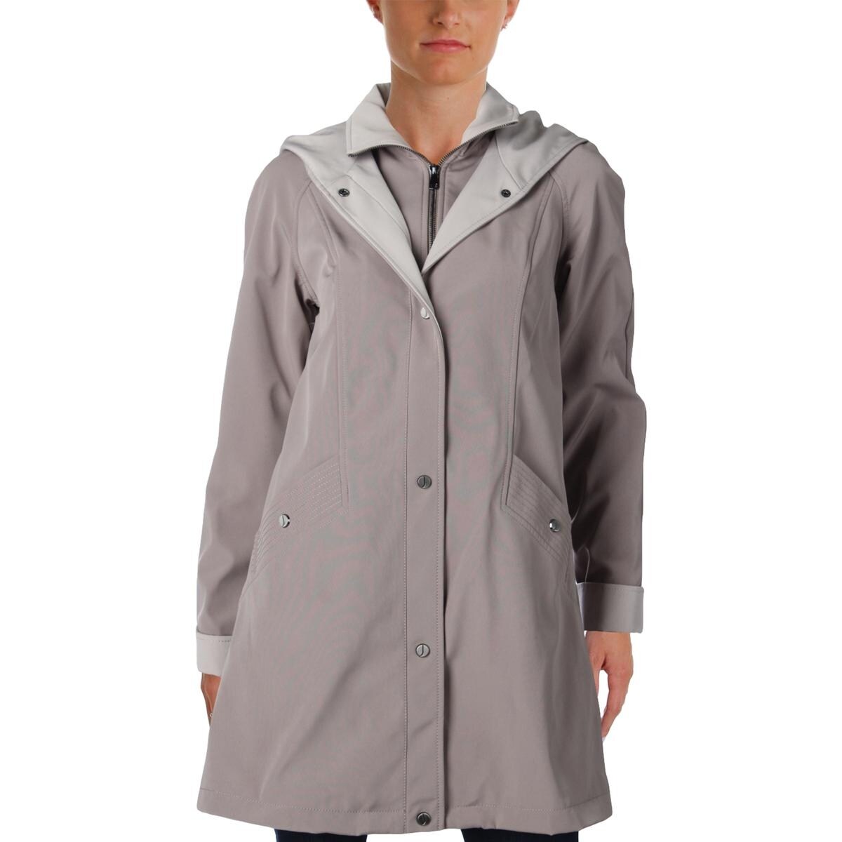jones new york hooded raincoat