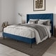 preview thumbnail 12 of 62, CraftPorch Sophisticated Wingback Upholstered Platform Velvet Bed