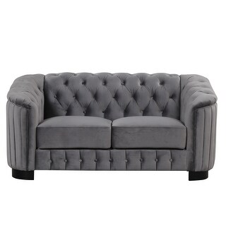 64" Velvet Loveseat Sofa, Modern Accent Sofa ,2-Person Sofa Couch - Bed ...