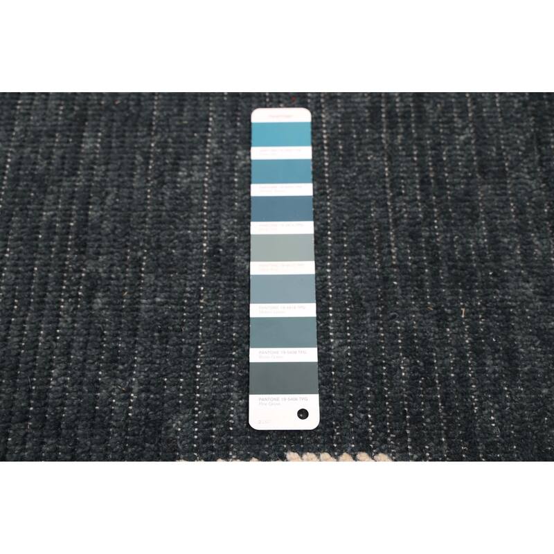 ECARPETGALLERY Hand-knotted Pak Finest Marrakesh Dark Teal Wool Rug - 9'1 x 12'1