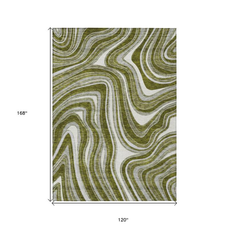 HomeRoots Abstract Transitional Rectangle Outdoor Rug