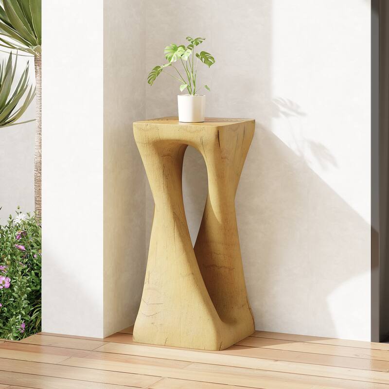 Christopher Knight Home - Aurelian Quenby MGO Twist End Table with Wood-Grain Texture