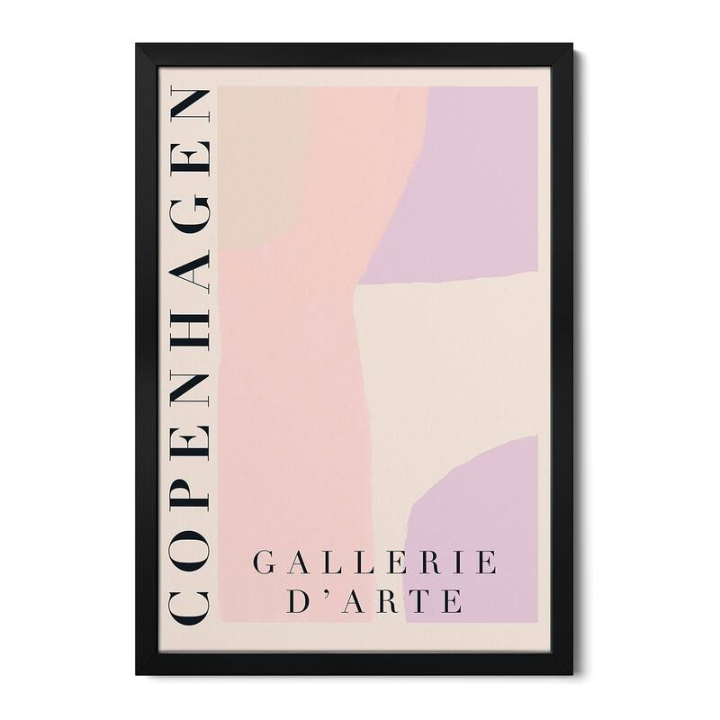 Pastel Copenhagen Modern Art Premium Framed Poster by Grace Digital Art Co - Black - 32x24x1
