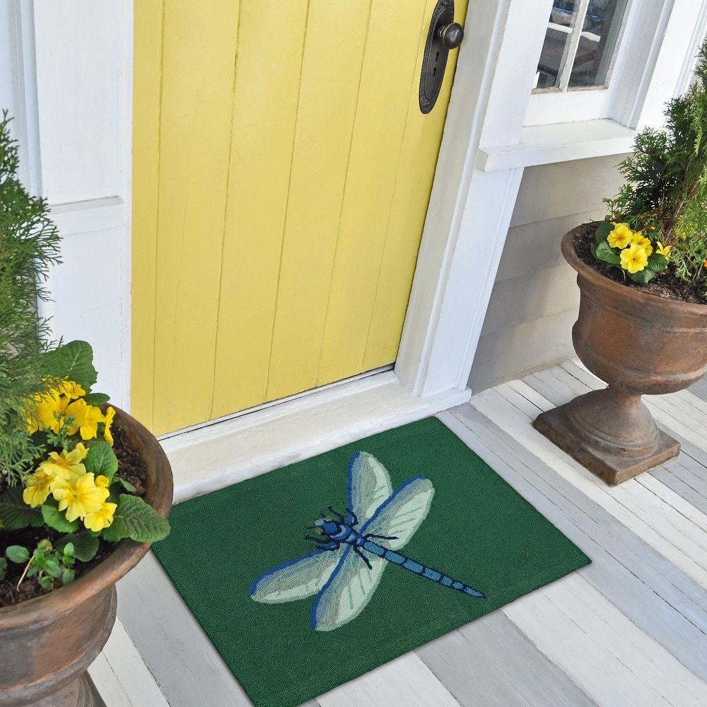 Liora Manne Frontporch Garden Dragonfly Indoor/Outdoor Rug
