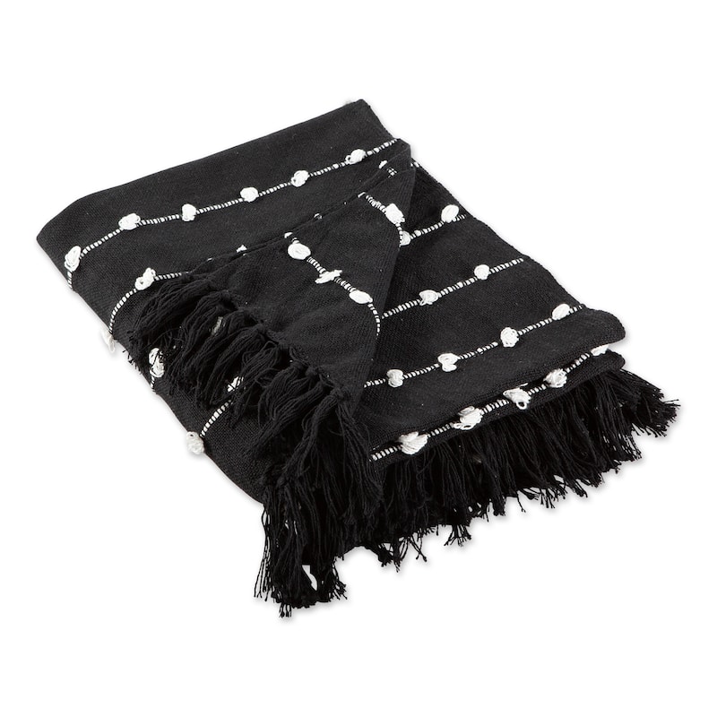 DII Woven Loop Throw - Black