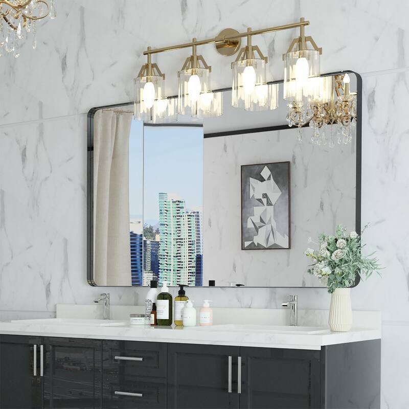 Rectangle Bathroom Mirror for Vanity Wall Mounted Vertical Horizontal Makeup Mirror