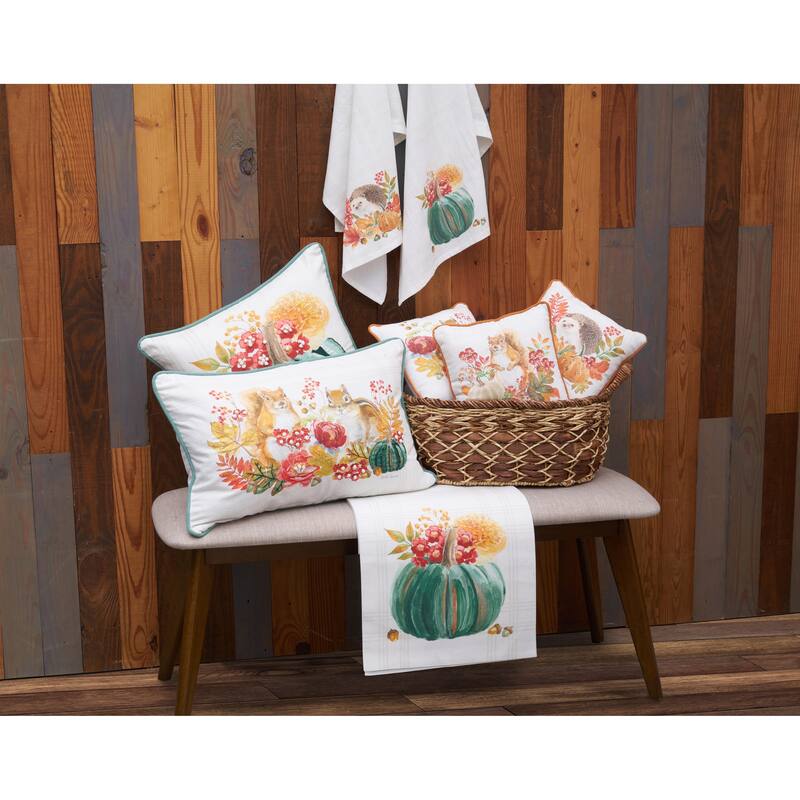 Teal Pumpkin Harvest Pillow