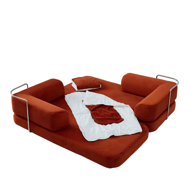 Floor Couch,Compressed Sofa,Convertible Floor Sofa Bed With Convertible Blanket Pillow,Enhanced Frame Stability