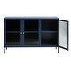preview thumbnail 9 of 27, Rye Studio Brianne Modern Metal & Glass 3-Door Sideboard