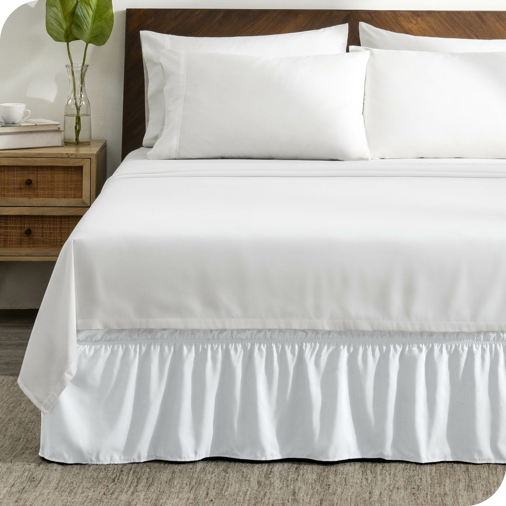 White cotton bed skirt queen deals