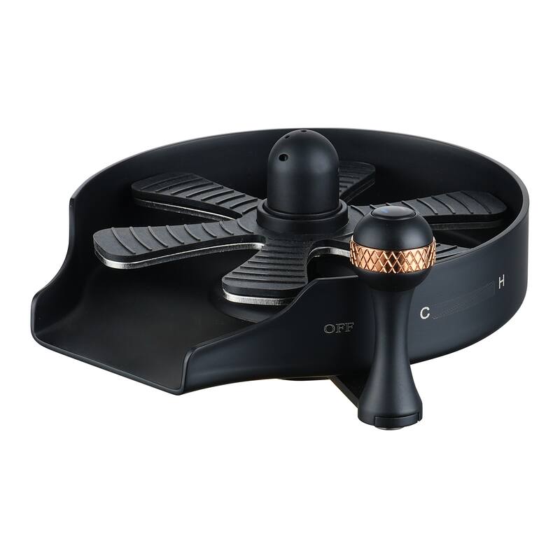 5 in. Kitchen Sink Hot and Cold Glass Rinser - Matte Black