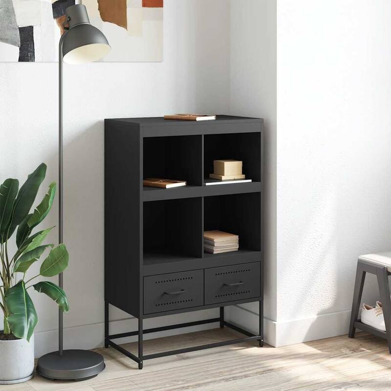 vidaXL Highboard Display Cabinet Sideboard Cupboard Furniture Cold-rolled Steel - 27.0 x 26.8 x 43.9