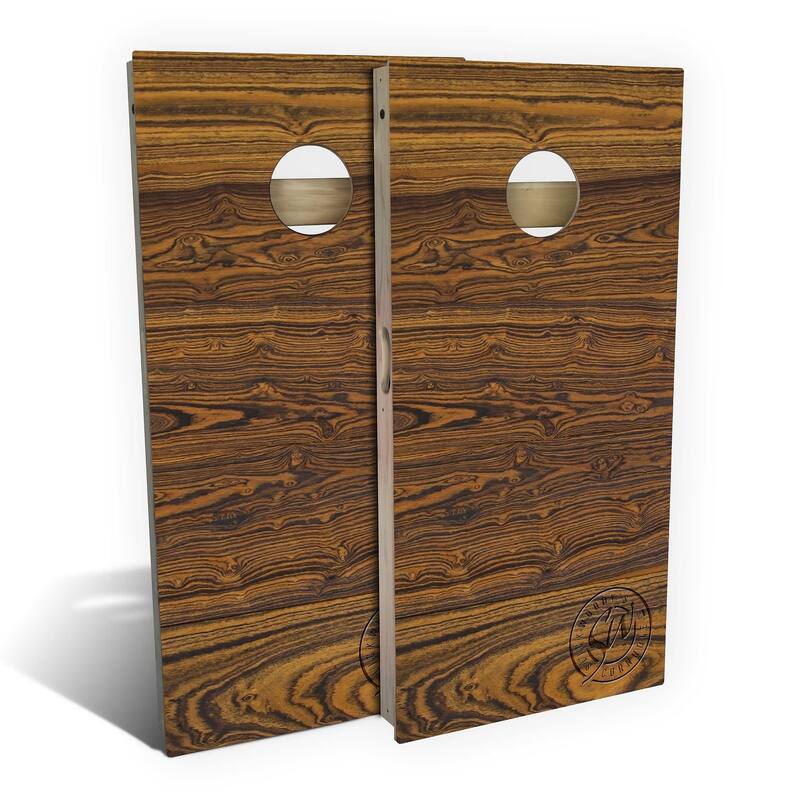 Bocote Outdoor Cornhole Board Set - All-Weather 2x4 - Include Case + Edge Lights