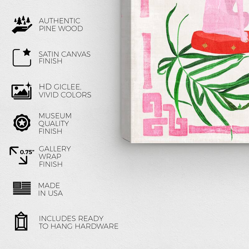Wynwood Studio Canvas Animals Pink Hound Dogs Pink and Modern & Contemporary Wall Art Canvas Print