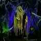 preview thumbnail 1 of 15, Haunted Hill Farm 5.7-Ft. Life-Size Talking Animatronic Witch with White Eyes