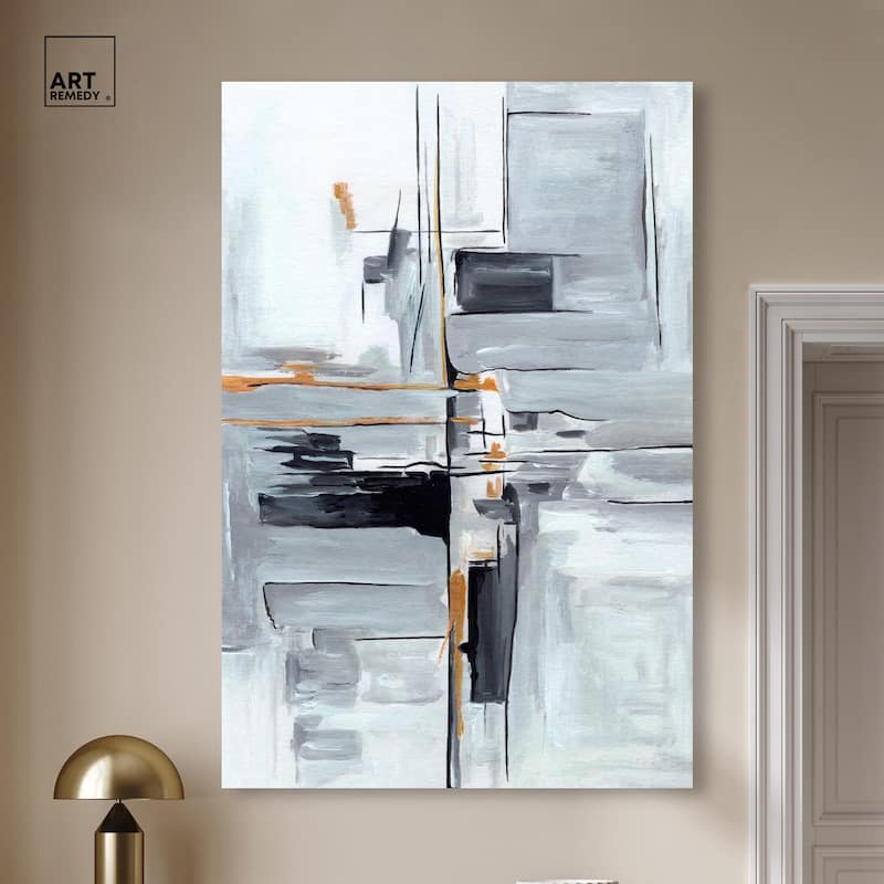 Elegant Grey Shades II Canvas by Art Remedy, Gallery Wrapped