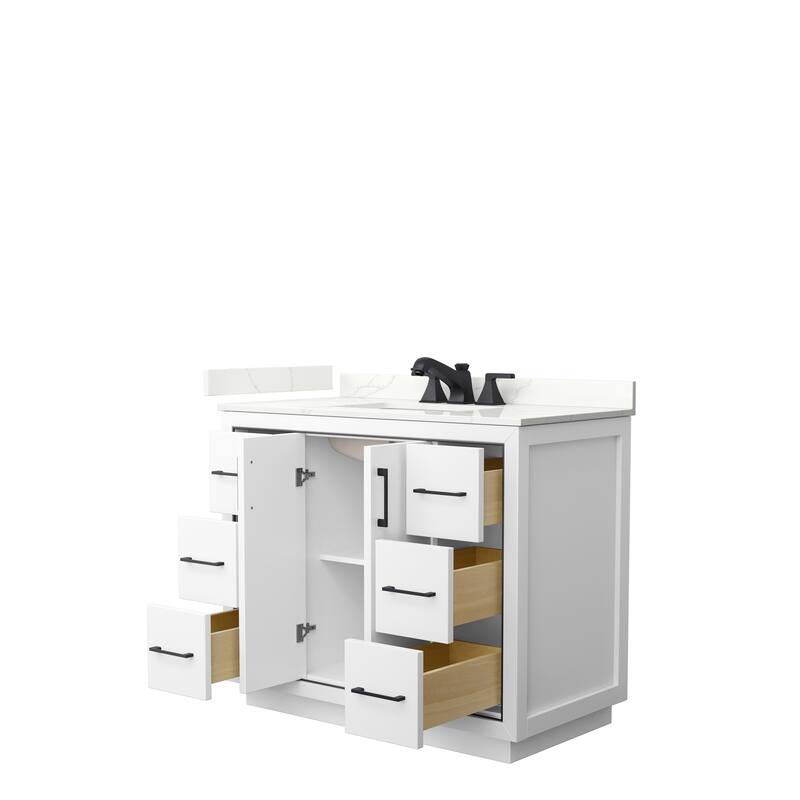 Icon 42-inch Single Vanity, Quartz Top